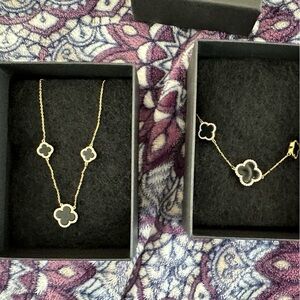 Rachel Zoe, Sterling, silver necklace and bracelet set